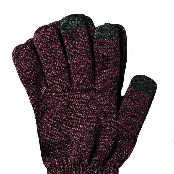Wine Red 3pc set Winter  Hat, Scarf and Glove set. New   Women M - Picture 3 of 6